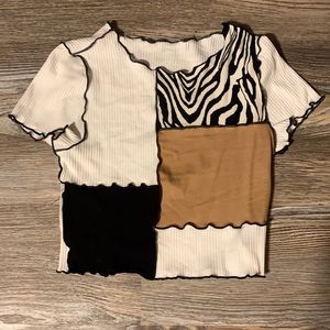 Patterned Crop Top